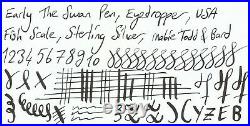 Antique Mabie Todd & Bard, The Swan Pen, Sterling, Full Flex, 14k M Nib, Usa, Jm
