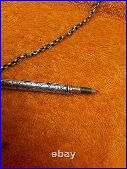 Antique Sterling Silver Hallmarked 1898 Combination Dip Pen Pencil William Vale