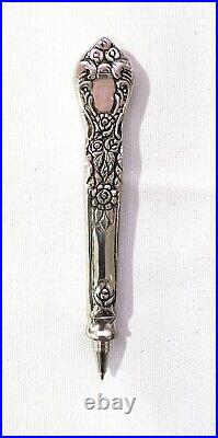 Antique Victorian Sterling Silver Ornate pen