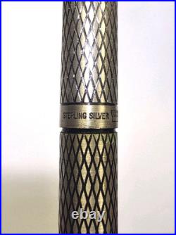 Antique Vintage Sheaffer Imperial Sterling Silver Fountain Pen 14k Gold Nib