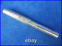 Antique Waterman Ideal Fountain Pen Engraved Sterling 452 1/2V