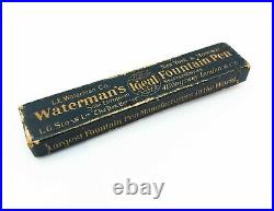 Antique Waterman No. 52 Sterling Silver Overlay Fountain Pen 14k Gold Flex Nib