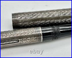 Antique Watermans Ideal Sterling Silver Fountain Pen 452 1/2 V Made In USA