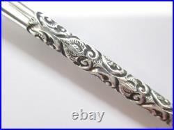 Antique c1880 Gorham Hand Chased Sterling Silver Calligraphy Dip Pen 6 1/2