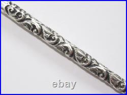 Antique c1880 Gorham Hand Chased Sterling Silver Calligraphy Dip Pen 6 1/2