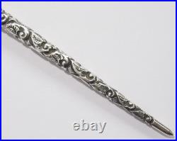Antique c1880 Gorham Hand Chased Sterling Silver Calligraphy Dip Pen 6 1/2