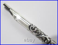 Antique c1880 Gorham Hand Chased Sterling Silver Calligraphy Dip Pen 6 1/2