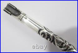 Antique c1880 Gorham Hand Chased Sterling Silver Calligraphy Dip Pen 6 1/2