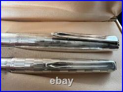 Aurora 98 Gl Pen Fountain Pen Silver Solid 925 + Pen Ball Scrivono