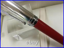 Aurora Ipsilon red and sterling silver fountain pen NEW with boxes