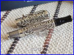 Aurora Ltd Edition 1919 Benvenuto Cellini Ag925 Sterling Silver 18K Fountain Pen