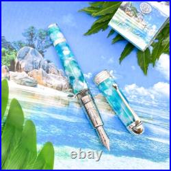 Aurora Ltd Edition 580 Ambienti Tropici Sterling Silver Fountain Pen DHL express