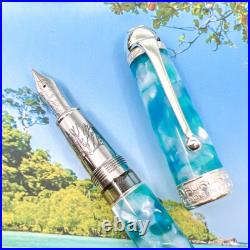 Aurora Ltd Edition 580 Ambienti Tropici Sterling Silver Fountain Pen DHL express