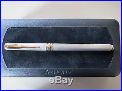 Aurora Magellano A22 sterling silver fountain pen medium 14ct nib MIB