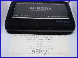 Aurora Optima Jewelry Collection Fountain Pen -sterling Silver With Box