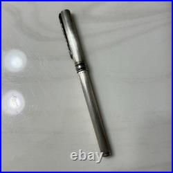 Aurora Sterling Silver Fountain Pen with 14k Medium Gold Nib