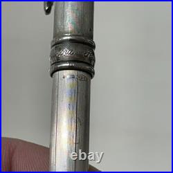 Aurora Sterling Silver Fountain Pen with 14k Medium Gold Nib