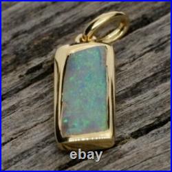 Australian Crystal Opal Gold Plated Pendant Pen758