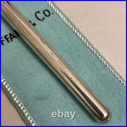 Auth Tiffany & Co. Ball point pen in box with pouch No ink PERETTI STERLING