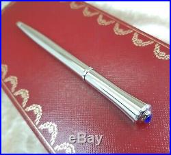 Authentic Cartier Sterling Silver Notes Mini Ballpoint Pen with Case & Papers