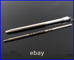 Authentic HERMES Sterling Silver 925 Ballpoint Pen with Chain For Agenda