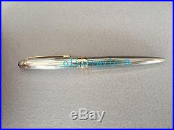 Authentic Montblanc Meisterstuck Sterling Silver Pinstripe BallPoint Pen NEW