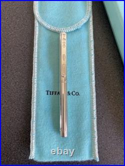 Authentic Tiffany & Co 1837 Sterling Silver German Ballpoint Pen + Box