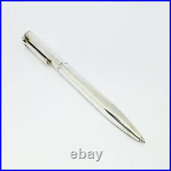 Authentic Tiffany & Co. 925 Silver T-Clip Ballpoint Pen With Case 605