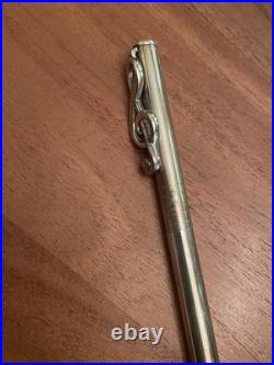 Authentic Tiffany & Co. Ballpoint Pen Music Score Sterling Silver RARE Box & Bag