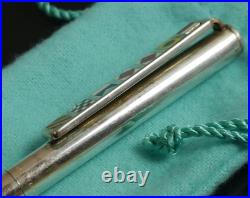 Authentic Tiffany & Co. National flag ballpoint pen Sterling Silver #8515