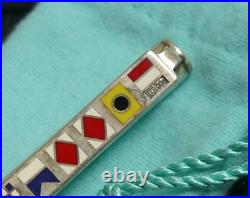Authentic Tiffany & Co. National flag ballpoint pen Sterling Silver #8515
