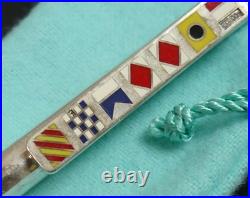 Authentic Tiffany & Co. National flag ballpoint pen Sterling Silver #8515
