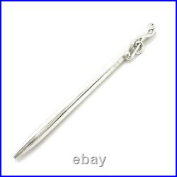 Authentic Tiffany & Co. Note Motif Ballpoint Pen 925 Sterling Silver #S407119