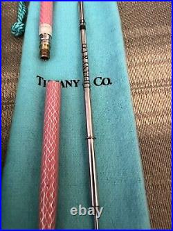 Authentic Vintage Tiffany Ballpoint Pen Sterling Silver and Pink Enamel