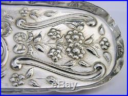BEAUTIFUL EDWARDIAN STERLING SILVER PEN or DESK TRAY 1906 ANTIQUE WILLIAM COMYNS