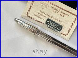 BIC Silver Argento 1970s Sterling Silver With Diamond (0.02 carat) Ballpoint Pen