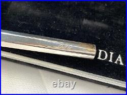 BIC Silver Argento 1970s Sterling Silver With Diamond (0.02 carat) Ballpoint Pen