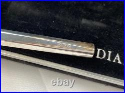 BIC Silver Argento 1970s Sterling Silver With Diamond (0.02 carat) Ballpoint Pen