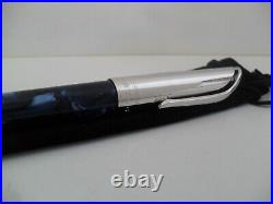 BVLGARI Pen. 925 Sterling Silver By Omas Royal Blue Swirl STUNNING! Brand New