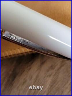 BVLGARI Scripta Ivory White & Sterling Silver Trim 925 Ballpoint Pen AUTHENTIC