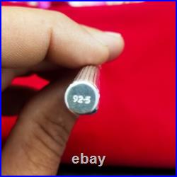 Ballpoint Pen, Medium Point. Solid 925 Sterling Silver with Pure Platinum Plated