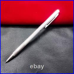 Ballpoint Pen, Medium Point. Solid 925 Sterling Silver with Pure Platinum Plated