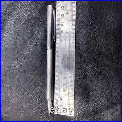 Ballpoint Pen, Medium Point. Solid 925 Sterling Silver with Pure Platinum Plated