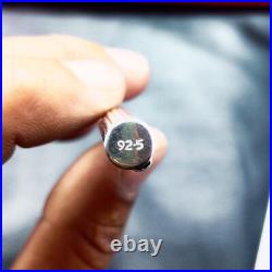 Ballpoint Pen, Medium Point. Solid 925 Sterling Silver with Pure Platinum Plated