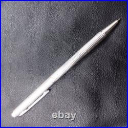 Ballpoint Pen, Medium Point. Solid 925 Sterling Silver with Pure Platinum Plated