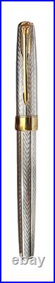 Ballpoint Pen Parker Sonnet Fougere Sterling & Gold Band