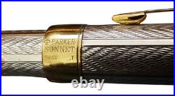 Ballpoint Pen Parker Sonnet Fougere Sterling & Gold Band
