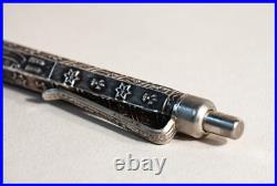 Ballpoint pen made in ISRAEL in 925 Sterling Silver with many embellishments