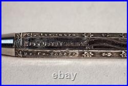 Ballpoint pen made in ISRAEL in 925 Sterling Silver with many embellishments