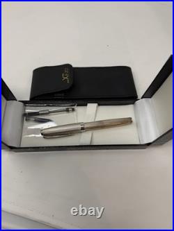Beautiful XEZO Maestro 925 Sterling Silver Fountain Pen with Case